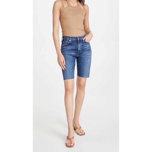 NWT Citizens of Humanity Tamryn Bike Shorts in wash Sentimental‎ Size 25 - Picture 1 of 10